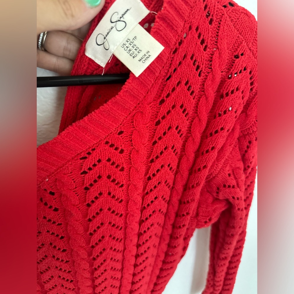 Jessica Simpson chenille twisted knot sweater super cute